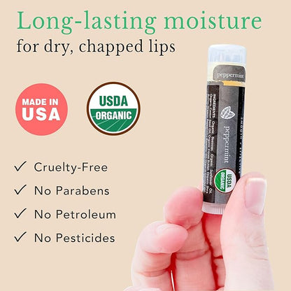 Organic lip balm peppermint -
