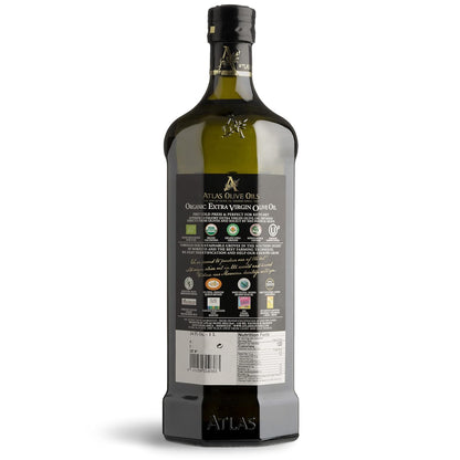 Atlas 1 LT Cold Press Extra Virgin Olive Oil with Polyphenol Rich from Morocco | Newly Harvested Unprocessed from One Single Family Farm | Moroccan Organic EVOO Trusted by Award-Winning Chefs