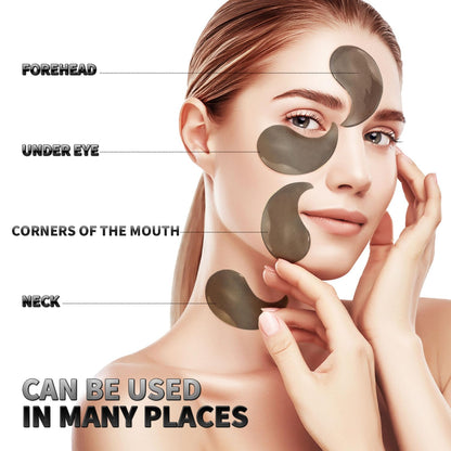 ROUSE Black Pearl Collagen Eye Mask Anti-Wrinkle Under Eye Patches for Puffy Eyes Dark Circles Collagen Eye Gel Pad Moisturizing Brightening Under Eye Mask-60pcs