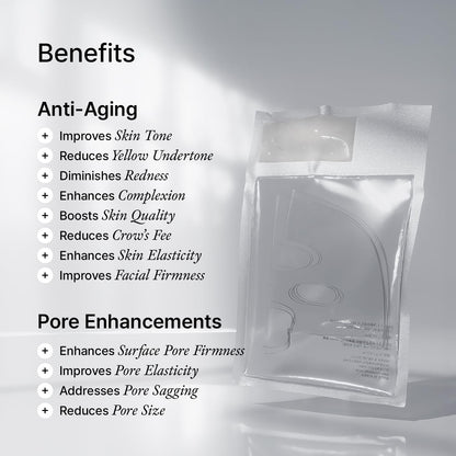 House of B Glow Glutathione 2-Step Face Film Set for Wrinkle Reduction & Skin Tone Enhancement, Shine Your Light with 12 Counts Korean Mask