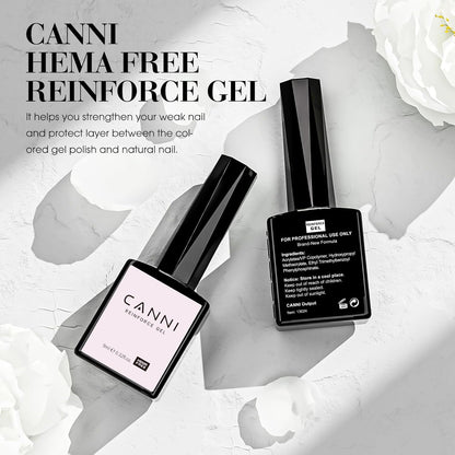 CANNI Nail Strengthening Reinforce Gel – Repair Hardener Polish for Weak, Damaged Nails, Clear Soak-Off, Long-Lasting DIY Nail Art for Women