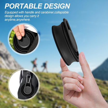 17oz Collapsible Water Bottle,Reuseable BPA Free Silicone Foldable Water Bottles for Outdoor, Travel Gym Hiking,Backpacking Portable & Leakproof,Portable Leak Proof Sports Water Bottle (C)