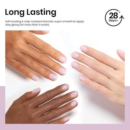 Beetles Nude Gel Nail Polish - 15ml Nude Purple Jelly Gel Polish Neutral Nail Polish Nail Concealer Sheer Translucent Effect Soak Off UV French Nail Art Manicure Salon DIY Gifts for Women