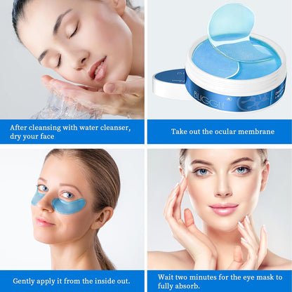 Under Eye patches (64 pcs)-Brightening Eye Mask with Hyaluronic Acid, Cooling Eye Care for Puffy Eyes & Dark Circles Treatments,Reduce Under Eye Bags and Smooth Wrinkles