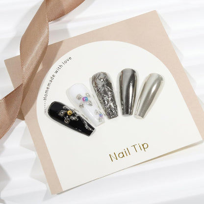 Artdone Chrome Nail Powder, Light Silver Iridescent Aurora Powder Metallic Mirror Effect Pigment Pearlescent Mermaid Pigment Pearl Glitter Dust Kit, Nail Art Decoration, Resin Craft