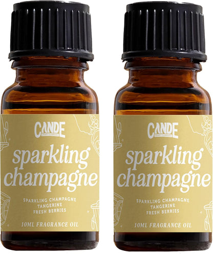 CANDECraftCo Premium Fragrance Oil – Diffuser Oils Fragrances Scented for Home, Candle Soap Making Supplies, Aromatherapy Blends for House (0.34 Fl Oz) (2-Pack, Sparkling Champagne)