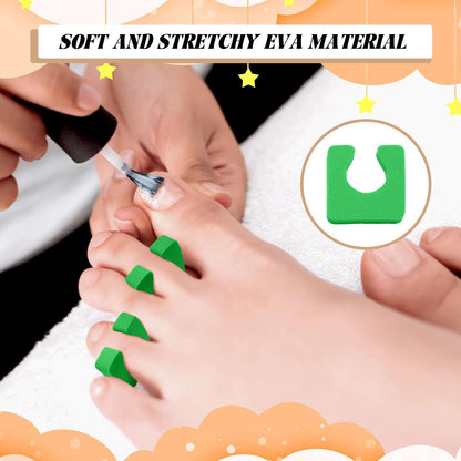 600 Pcs Toe Separators Unisex, Soft Foam Finger Divider Spacer Set, Nail Polish Art Painting Pedicure Tools Suitable for Spa Salon Beauty Foot Therapy, Multicolour
