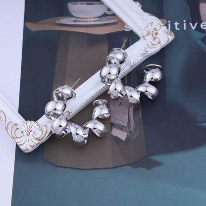 Vintage Exaggerated Irregular Circle Earrings Twist Hoop Earrings Twisted Rope Round Earrings Silver Circle Hoop Dangle Earrings Jewelry for Women
