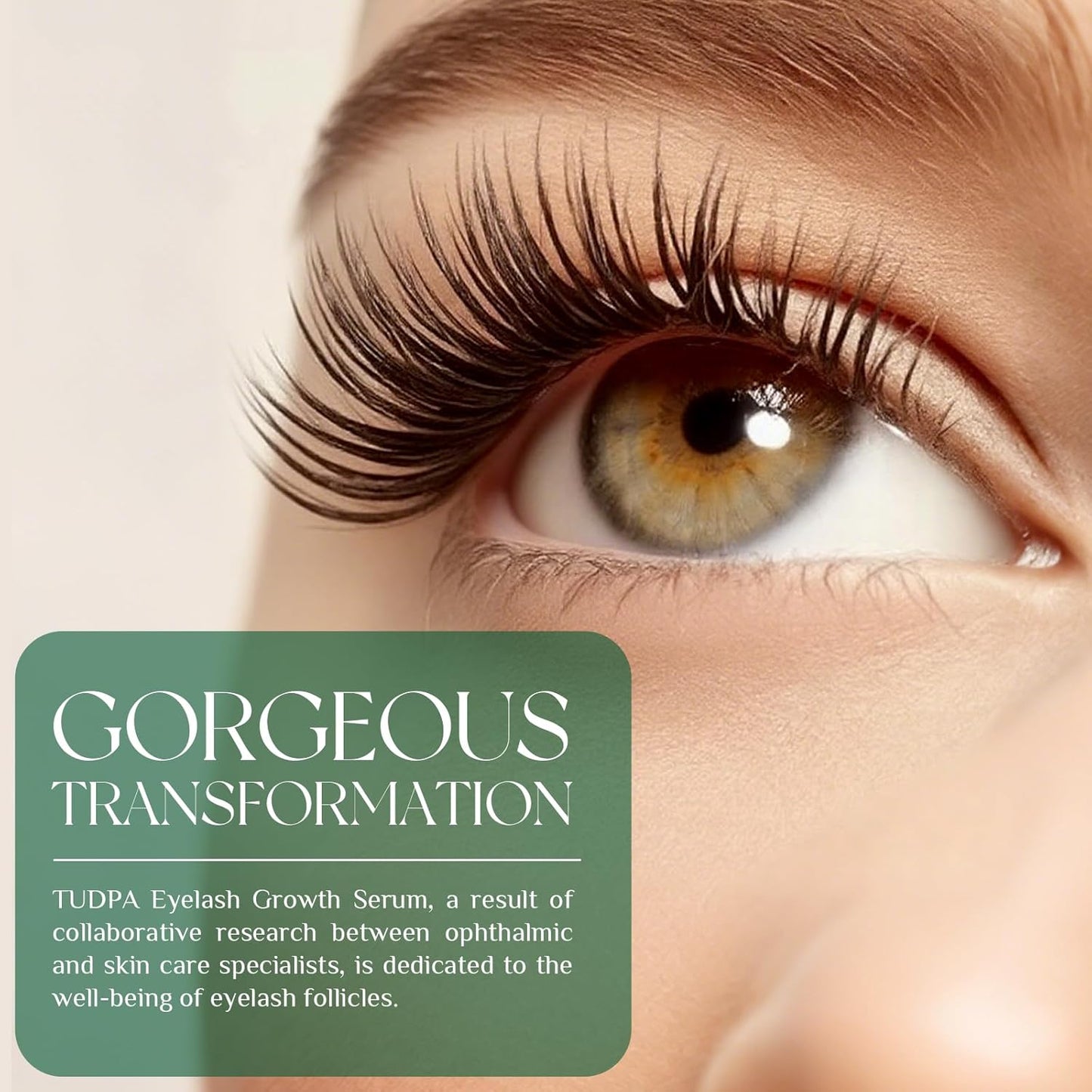 Eyelash Growth Serum: Promotes natural lash growth for longer, thicker, and stronger lashes while nourishing lash health. Vegan, cruelty-free & gentle on sensitive eyes. 3mL (2-month supply)