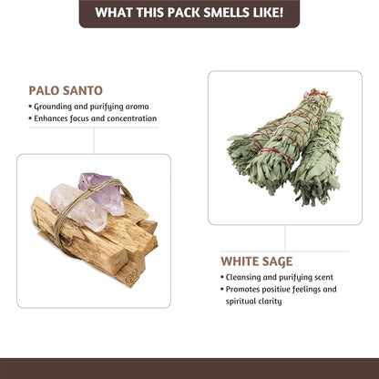 Folkulture Incense Cones Scented, Set of 2 Inscents-Cones (30 Cones), Natural Fragrances - White Sage Insence Cones for Relaxation, Aromatherapy, Palo Santo & White Sage