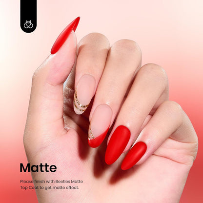 Beetles Red Gel Nail Polish, 1 Pcs 15ml 0.51 FL.OZ Red Color Soak Off U V LED Gel Polish Nail Art Design Manicure Salon DIY Salon