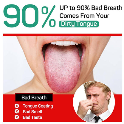 RONAVO Tongue Scraper for Adults, Tongue Scrapper for Women, Metal Tongue Cleaner with Travel Case for Oral Care, Fresher Breath in Seconds, Easy to Use and Clean, 2 Pack