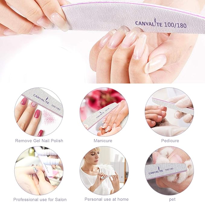 Canvalite 100 PCS Nail File