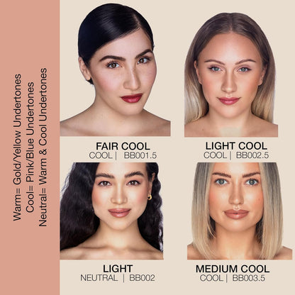 Bellapierre BB Cream SPF 20 – Mineral Sunscreen & Liquid Foundation, Lightweight Face Moisturizer with Buildable Coverage, Matte Finish, Non-Toxic, Paraben-Free, Cruelty-Free – 1.7 oz - Medium Cool