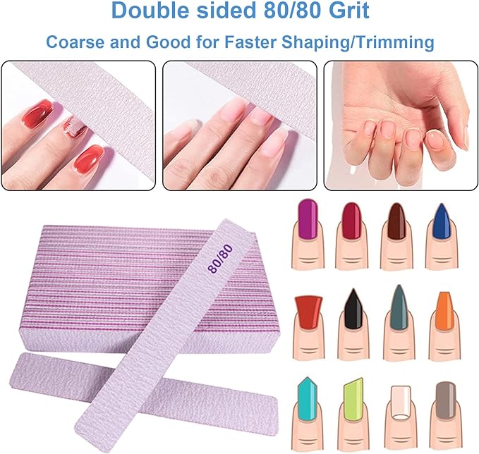 80/80 grit nail files (25