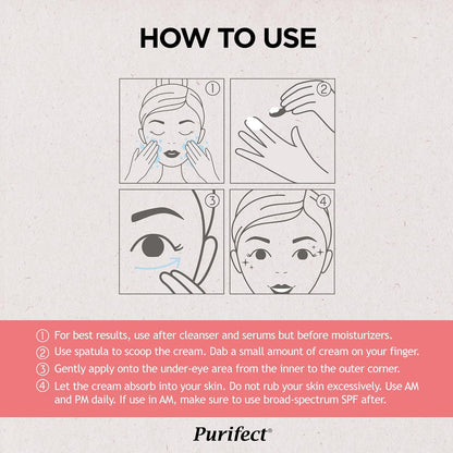 Made in USA Natural Purifect Eye Creams - 30ml (Purifect Anti-Wrinkle Retinol Eye Cream)