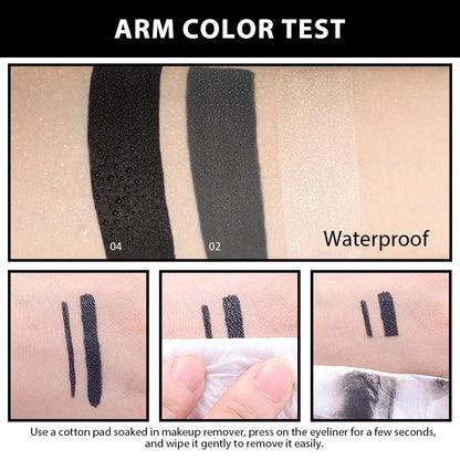 Kaely 2Pcs Black Gray Gel Eyeliner Pencil,Natural Cream Eye Liner Waterproof Smudge Proof,Cat Eye Black Smokey Eyeshadow Palette Stick Crayon,Goth Halloween Makeup,delineador de ojos contra el agua