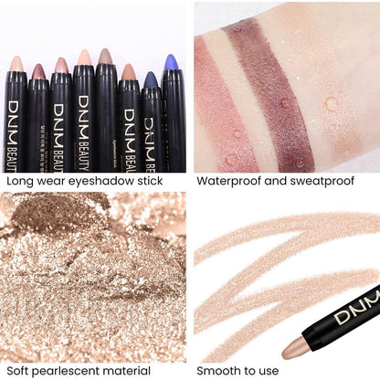 evpct 2Pcs Cream Eyeshadow Sticks Set for Eyes Waterproof, Sand Shimmer Matte Eye shadow Stick Pencil Pen Bulk sombras en crema para ojos 25+25