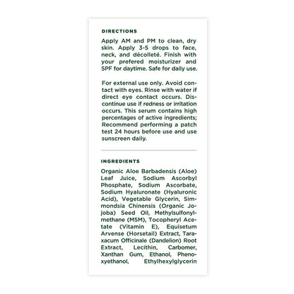 Tree of Life Beauty Hydrating Facial Serum - Super 20% Vitamin C+ with Vitamin E - Brightening & Smoothing for Dry/Sensitive Skin - Anti-Aging & Dark Spot Treatment - 1 Fl Oz