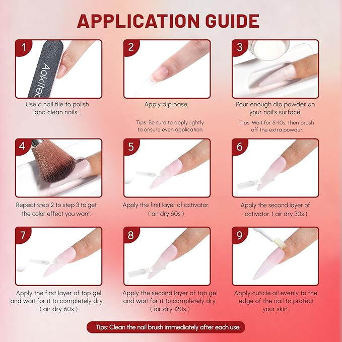 Aokitec 3 Colors Dip Powder