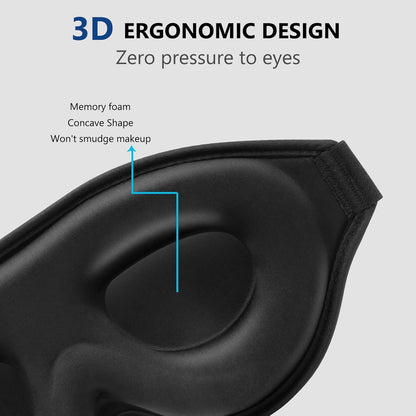 ALASKA BEAR Sleep Mask Memory Foam Contoured Eye Cups for Women and Men, Soft Stitched Edge 3D Blackout Eye Mask for Sleeping No Pressure on Eyelids and Eyelashes Protection, Earplugs Set, Floral