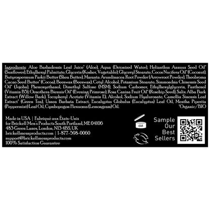 Brickell Men's Revitalizing Anti-Aging Cream For Men, Face Moisturizer For Face To Reduce Fine Lines and Wrinkles, Natural and Organic Anti Wrinkle Night Face Cream, 2 Ounce, Scented