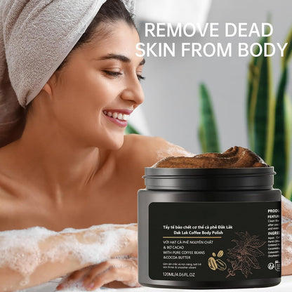 Coffee Body Scrub 4.05 oz - Moisturizing and Exfoliating Body, Face, Hand, Foot Scrub - Fights Stretch Marks, Fine Lines, Wrinkles - Great Gifts for Women & Men (1PC, Coffee Body Scrub)
