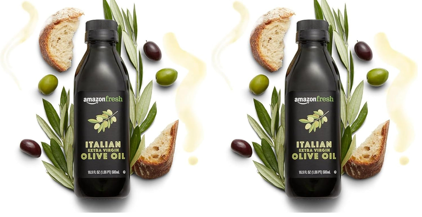 Amazon Fresh, Italian Extra Virgin Olive Oil, 16.9 Fl Oz (Pack of 2)