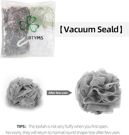 Btyms 4 pieces loofah sponges