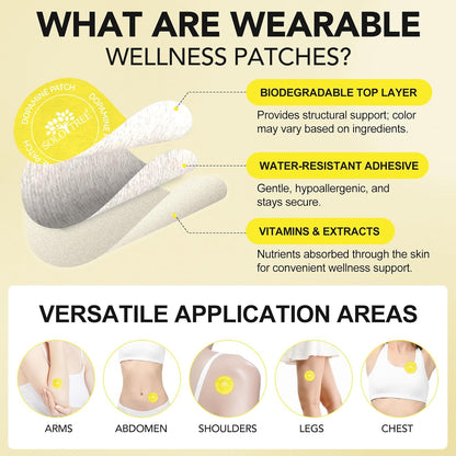 Dopamine Patches Extra Strength, Mood Support Body Care Patch, Dopamine Supplements for Men and Women, Plant-Based Formula, Daily Wellness 30 PCS