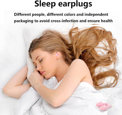 Ear Plugs, Reusable Earplugs for Sleeping Noise Cancelling – Super Soft, Silicone Ear Plug for Sleeping 8 Pairs, Swimming, Snoring, Concerts, Work, Noisy Places