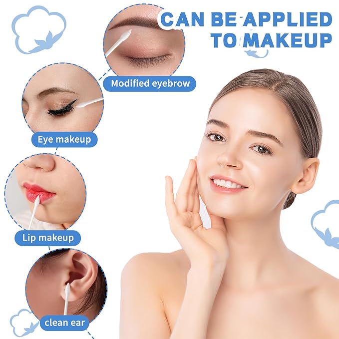 Pointed tip cotton swabs, 800