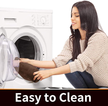 Yimobra Memory Foam Toilet Bath Mat U-Shaped, Soft and Comfortable, Super Water Absorbent, Non-Slip, Machine Wash and Easy to Dry for Bathroom Commode Contour Rug, 24 X 20 Inches, Brown