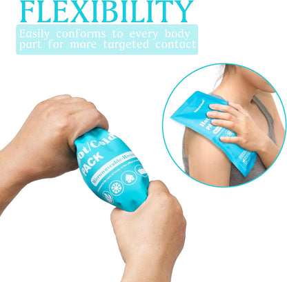 General Medi Hot & Cold Reusable Gel Pack Compress Wrap - Pack of 3 - Great for Migraine Relief, Sprains, Muscle Pain, Bruises, Injuries