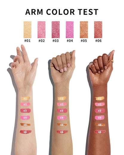 Glitter Metallic Shimmer Gold Lipstick Long Lasting,Diamond High Pigmented Nude Red Metallic Matte Liquid Lipstick Non-Stick Lip Gloss,Transfer Proof Lip Color Lip Stick Makeup for Women-01