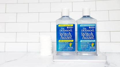 T.N. Dickinson's Witch Hazel Alcohol-Free Moisturizing Astringent, Made with 100% Natural Witch Hazel 16 oz (Pack of 2)