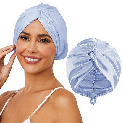 Adjustable silk satin hair bonnet