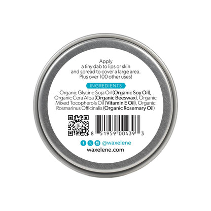 Waxelene Original Aerated Lip Balm Tin, Best Lip Balm Ever Organic Calming Multipurpose Ointment Baby Eczema Dry Sensitive Skin Body Face Moisturizer