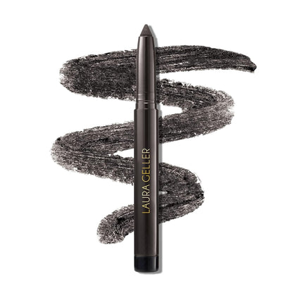 LAURA GELLER NEW YORK Kajal Longwear Kohl Eyeliner Pencil - Deep Charcoal Kohl - Caffeine and Vitamin E - Smooth & Blendable Liner - Built-In Sharpener