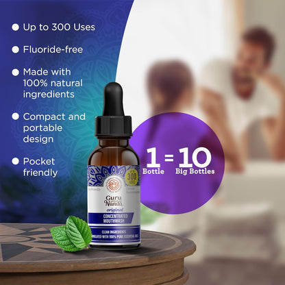 GuruNanda Gums of Steel Kit – Advanced Dental Water Flosser (UV Mode), Concentrated Mouthwash, Cocomint Pulling Oil, Butter on Gums Toothbrush & Tongue Scraper for Overall Oral Hygiene