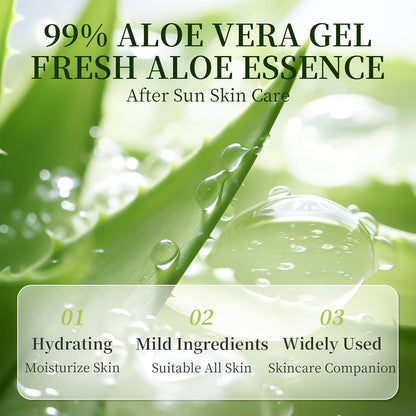 50 Pack Aloe Vera Gel for Face, Hair, Body, Skin, Sunburn Relief, 99% Pure Aloe Vera Gel for All Skin Types, Bulk Aloe Gel Travel Size for Soothing After Sun Skin Care Relief