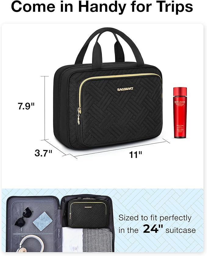 Bagsmart hanging travel toiletry organizer