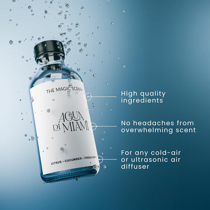 Aqua di Miami Diffuser Oil - Hotel & Home Luxury Scents - Diffuser Oil Scents for Home Designed for Use in All Diffusers - 16.9 fl oz, 500 mL