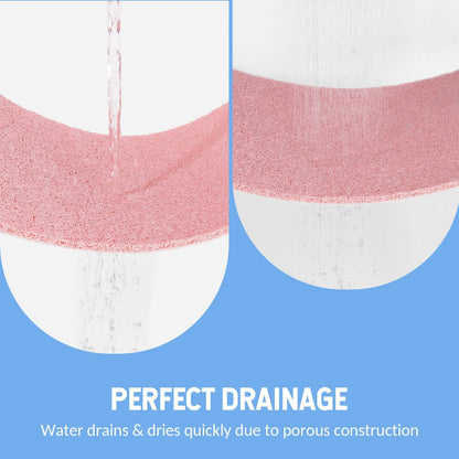 Non-Slip Bathtub Mat, Anti Slip Shower Mat, Fast Drying Bathtub Mats, Foot Scrubber Mat, Anti Slip Mat for Tub, Floor, Bathroom, Kitchen, Home, Hotel (Pink 32"×17")