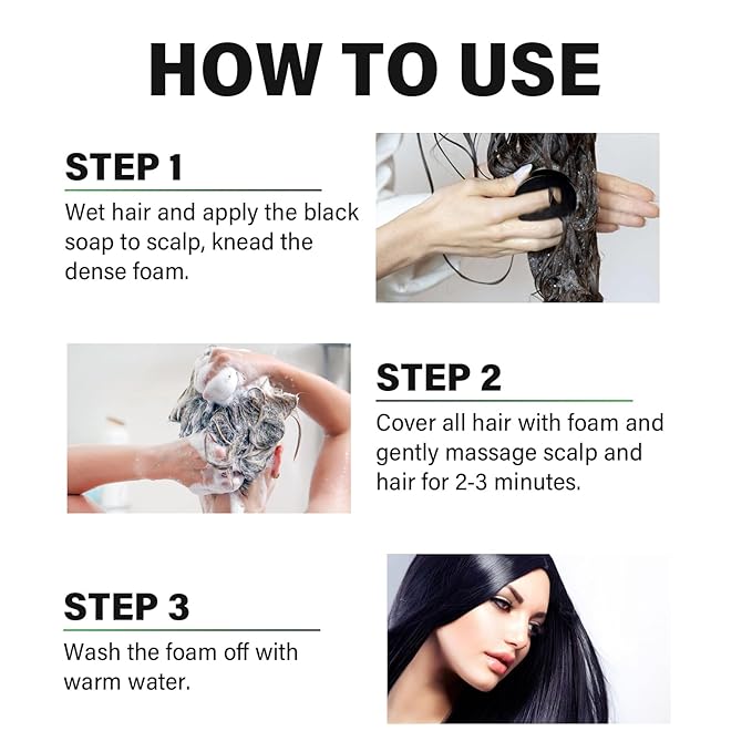 Black soap for gray hair,