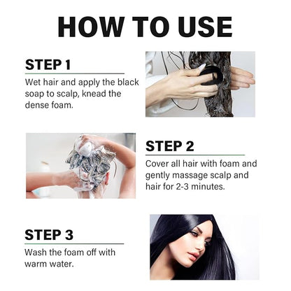 Black soap for gray hair,