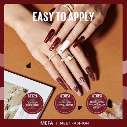 Mefa fall winter gel nail