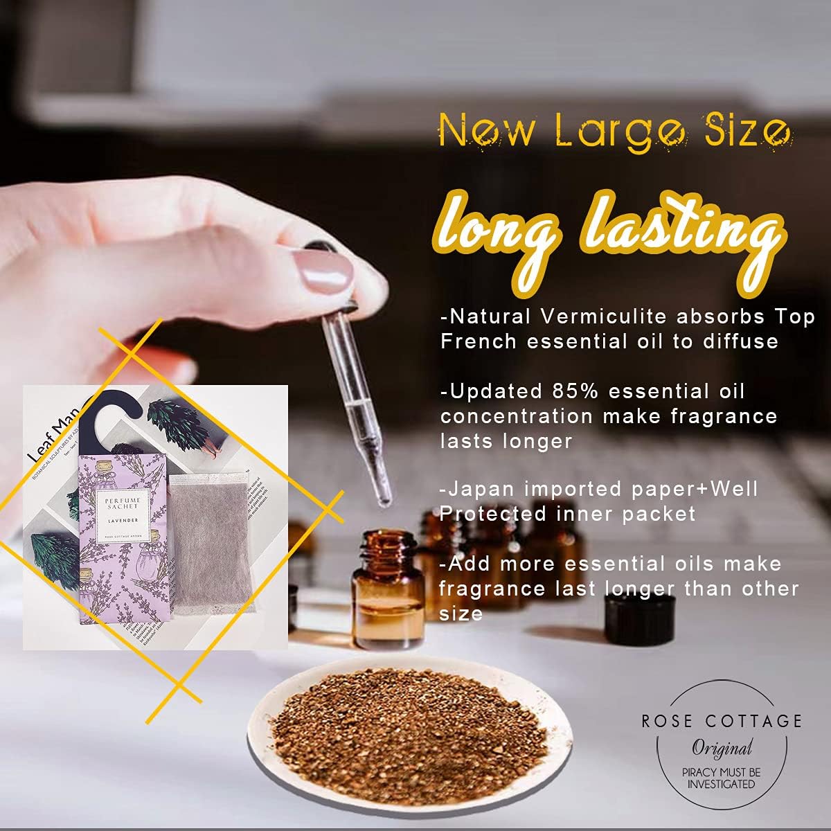 Large 12 Packs Vanilla Hanging Closet Air Freshener Scented Sachets Long Lasting Smell Goods