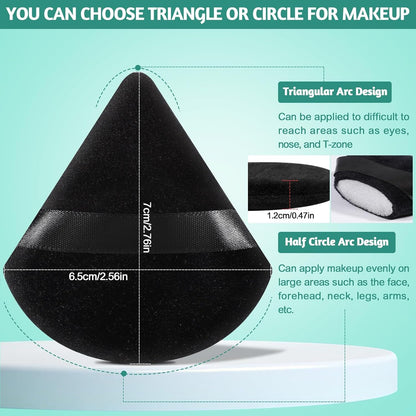 6 Pieces Triangle Powder Puff Soft Makeup Sponge Make Puff for Face Powder Cosmetic Foundation Sponge Makeup Tool