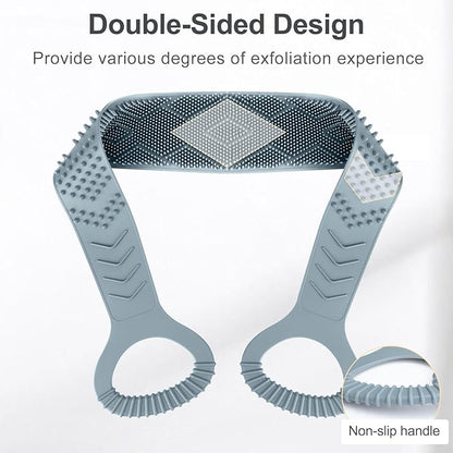 Silicone back scrubber for shower